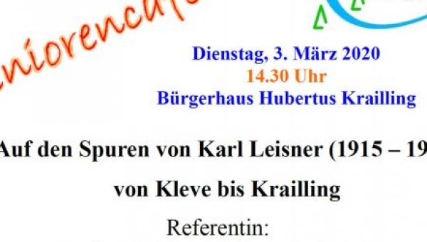 Vortrag Karl Leisner 03.03.20 Krailling